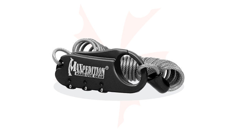 Maxpedition CABLOCB Steel Cable Lock, Black