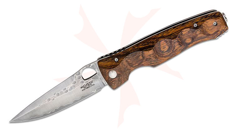 Mcusta MC-125G Tactility Elite Folding Knife 3.68 inch SPG2 San Mai Drop Point Blade, Ironwood Handles