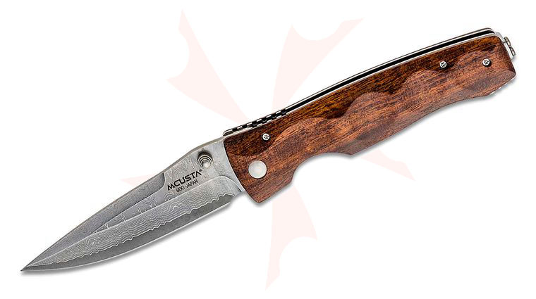 Mcusta MC-125D Tactility Folding Knife 3.68 inch VG-10 Damascus Spear Point Blade, Ironwood Handles