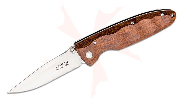 Mcusta MC-18V Classic Wave Folding Knife 3.40 inch VG-10 Drop Point Blade, Ironwood Handles