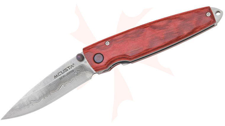 Mcusta MC-78D Tsuchi Folder 2.75 inch VG10 Damascus Plain Blade, Stamina Wood Handles