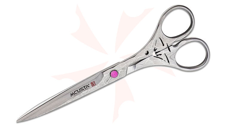 Mcusta DDF-170D Mt. Fuji Scissors 3.5 inch, VG-10 Damascus, Wooden Gift Box