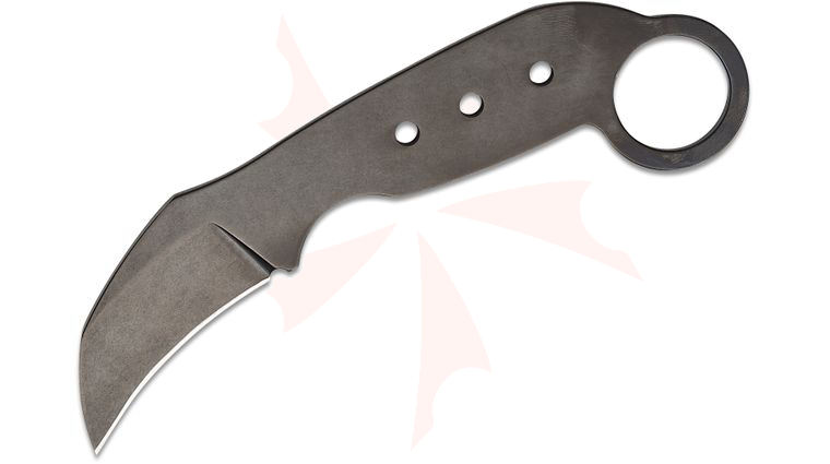 Meglio Knives Flagship Karambit Cabbage Slicer Fixed Blade Knife 1.98 inch CD#1 Black DLC Hawkbill Blade and Skeletonized Handle, Kydex Sheath with IWB Clip
