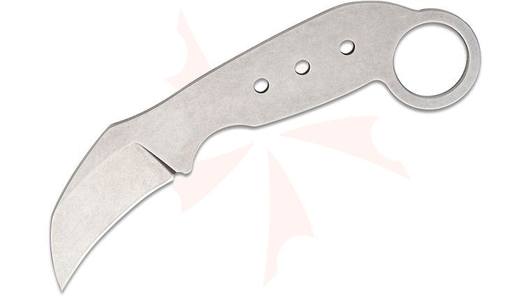 Meglio Knives Flagship Karambit Cabbage Slicer Fixed Blade Knife 1.98 inch CD#1 Stonewashed Hawkbill Blade and Skeletonized Handle, Kydex Sheath with IWB Clip