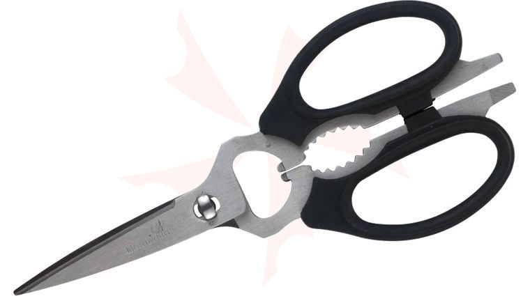 Messermeister 8 inch Take-Apart Kitchen Scissors, Black