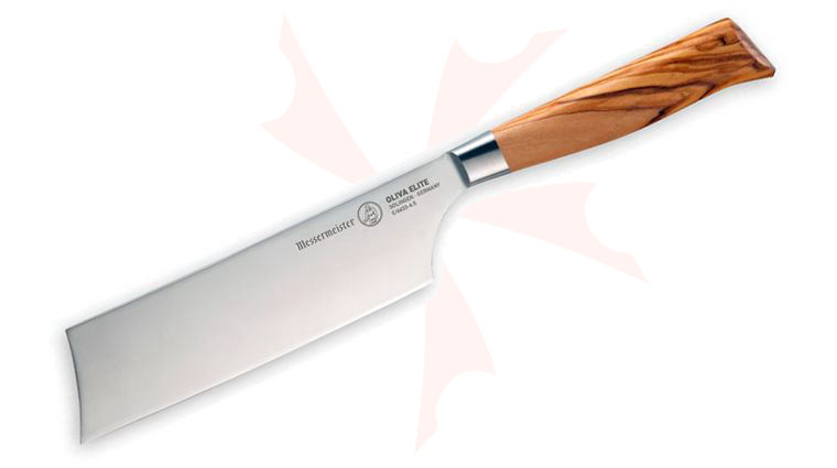 Messermeister Oliva Elite 6.5 inch Nakiri Knife, Olive Wood Handle