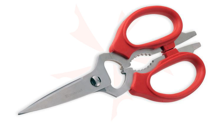 Messermeister 8 inch Take-Apart Kitchen Scissors, Red