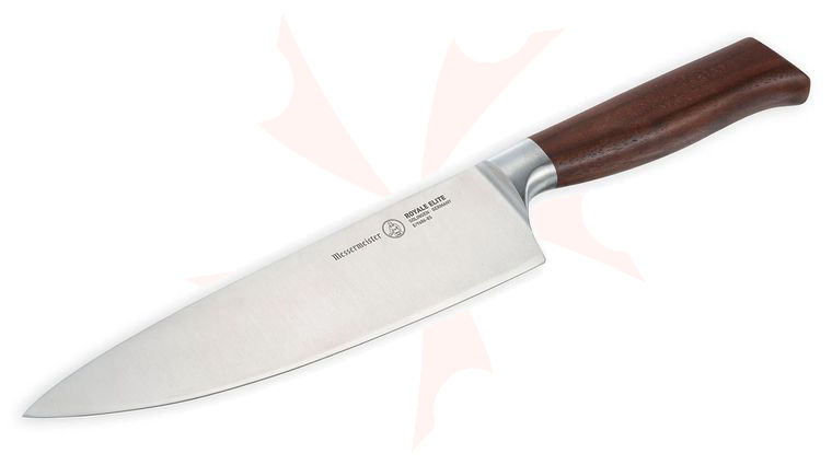 Messermeister Royale Elite 10 inch Stealth Chef's Knife, 1.4116 Stainless Blade, Wood Handle
