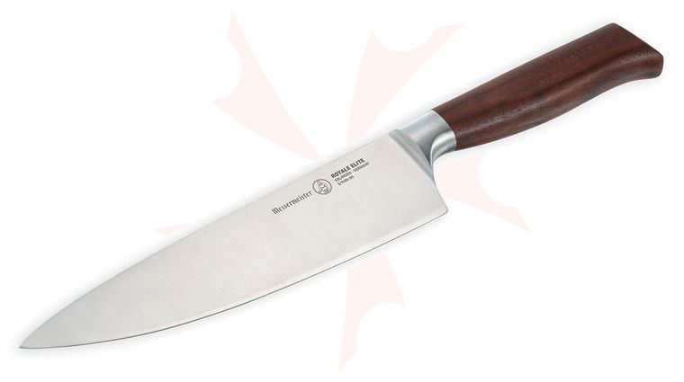 Messermeister Royale Elite 8 inch Stealth Chef's Knife, 1.4116 Stainless Blade, Wood Handle