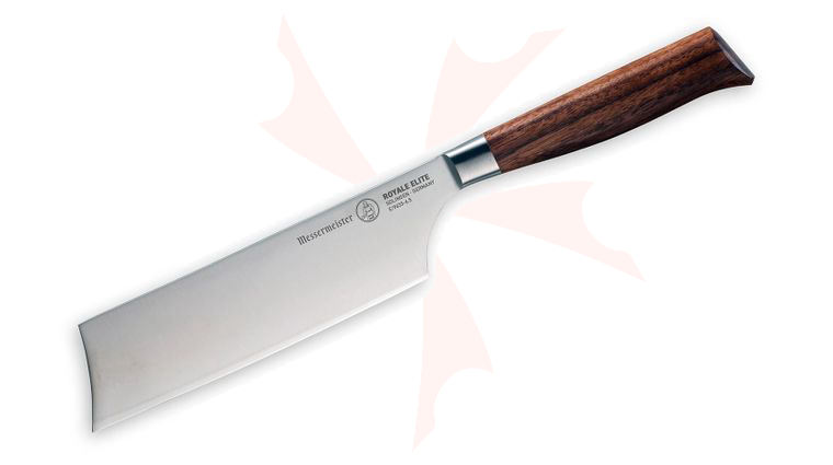 Messermeister Royale Elite 6.5 inch Nakiri Knife, 1.4116 Stainless Blade, Wood Handle