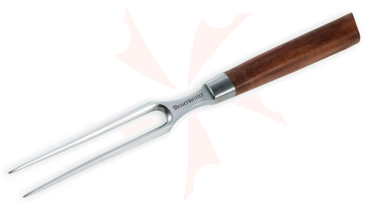 Messermeister Royale Elite 6 inch Straight Carving Fork, 1.4116 Stainless Construction, Wood Handle