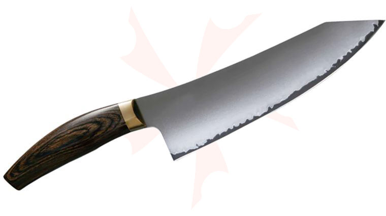 Messermeister Kawashima Chef's Knife 8 inch SG2 Reverse Tanto Blade, Bolstered Pakkawood Handles 