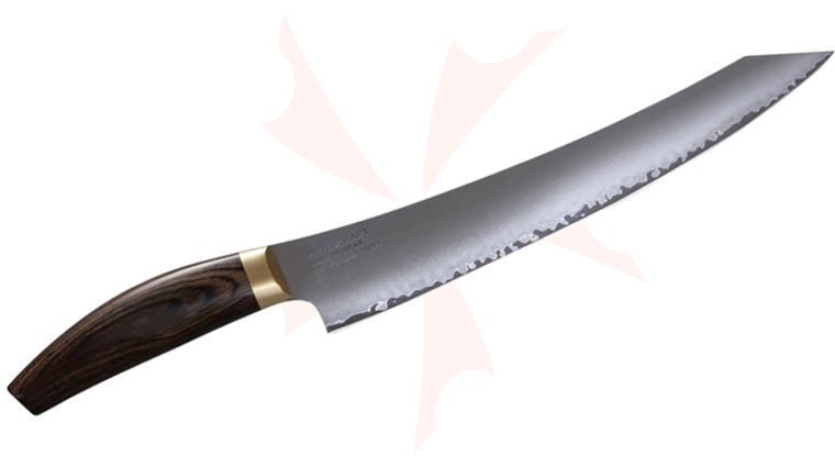 Messermeister Kawashima Slicing Knife 10 inch SG2 Reverse Tanto Blade, Bolstered Pakkawood Handles 