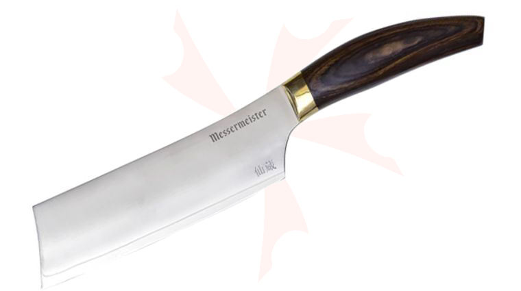 Messermeister Kawashima Nakiri Knife 6.50 inch SG2 Nakiri Blade, Bolstered Pakkawood Handles 