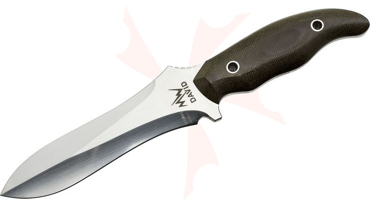 Mercworx David 5-1/4 inch 154CM Fixed Blade, Micarta Handle with Kydex Sheath