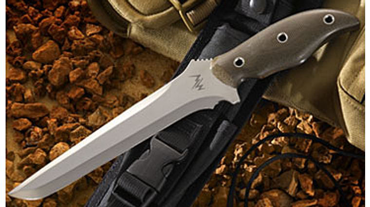 Mercworx TANTO Chili Pepper Handle 154CM  7.5 inch Double Edged Blade, Kydex Sheath