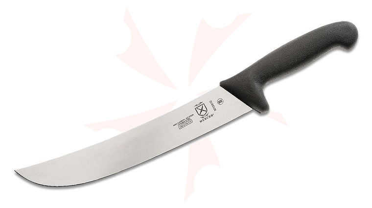 Mercer Cutlery BPX 10 inch Cimiter (Scimitar) Butcher Knife, Black GRN Handle