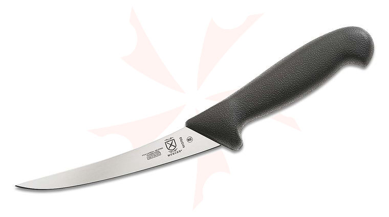 Mercer Cutlery BPX 5.9 inch Stiff Curved Boning Knife, Black GRN Handle