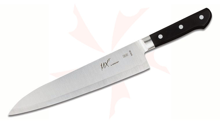 Mercer Cutlery MX3 240mm 9.43 inch Gyuto Knife, Black Delrin Handles