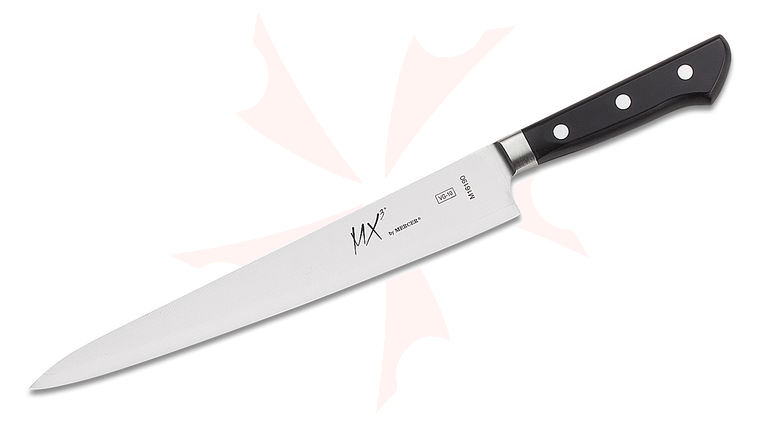 Mercer Cutlery MX3 270mm 10.625 inch Sujihiki Knife, Black Delrin Handles