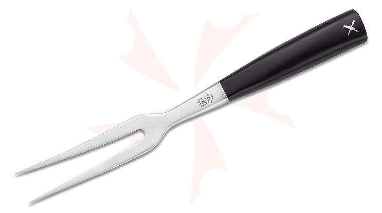 Mercer Cutlery ZuM 6.25 inch Curved Carving Fork, Black Delrin Handles