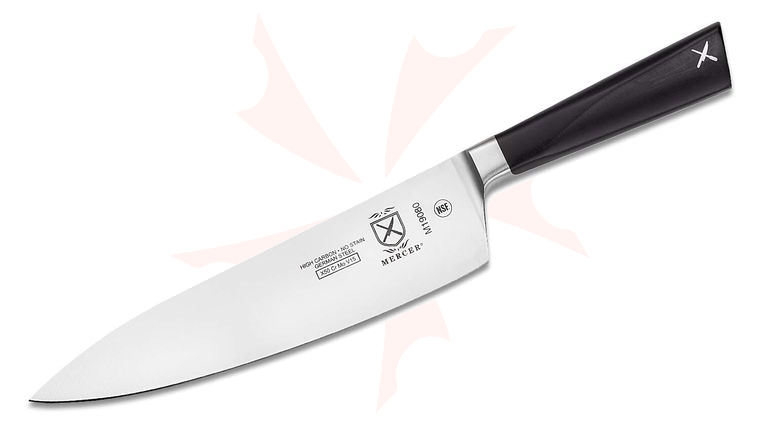 Mercer Cutlery ZuM 8 inch Chef's Knife, Black Delrin Handles