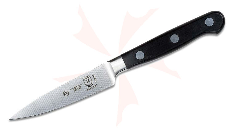 Mercer Cutlery Renaissance 3.5 inch Paring Knife, Black Delrin Handles