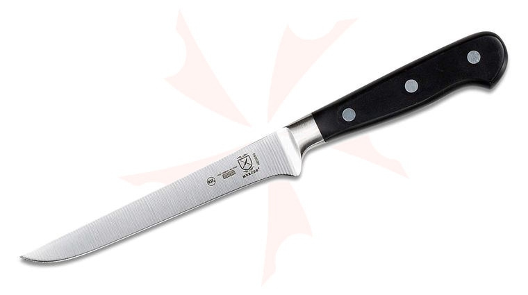 Mercer Cutlery Renaissance 6 inch Stiff Boning Knife, Black Delrin Handles