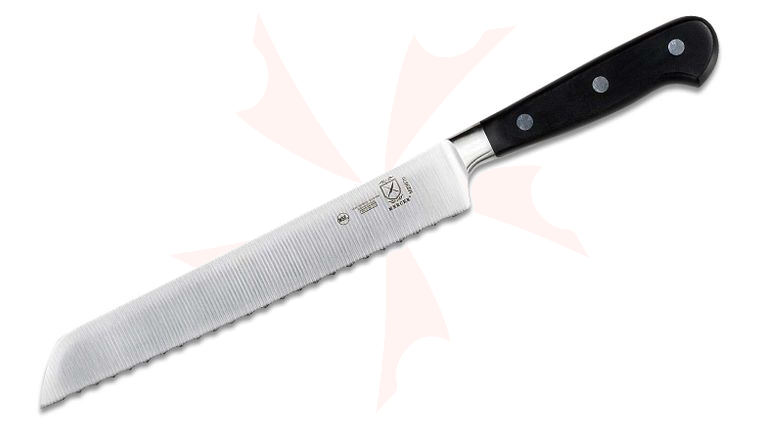 Mercer Cutlery Renaissance 8 inch Bread Knife, Black Delrin Handles