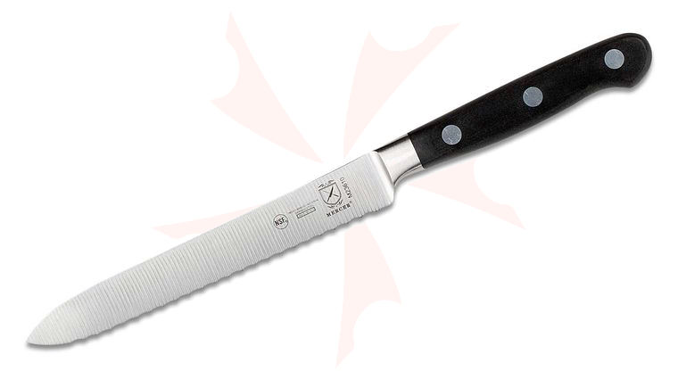 Mercer Cutlery Renaissance 5 inch Tomato Knife, Black Delrin Handles