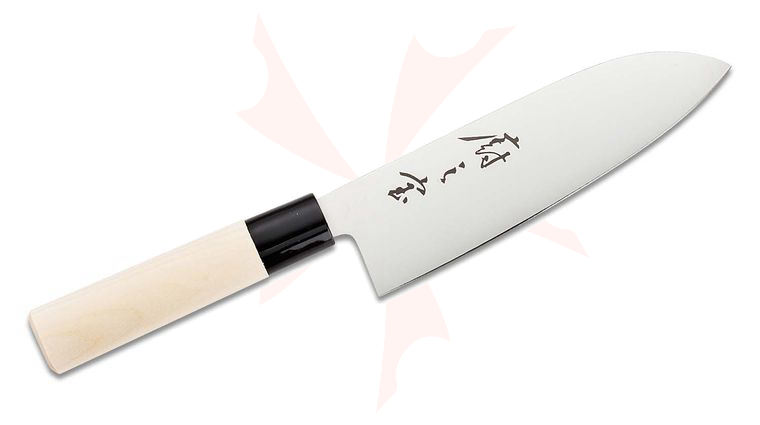 Mercer Cutlery Asian Collection 7 inch Santoku Knife, Wood Handle