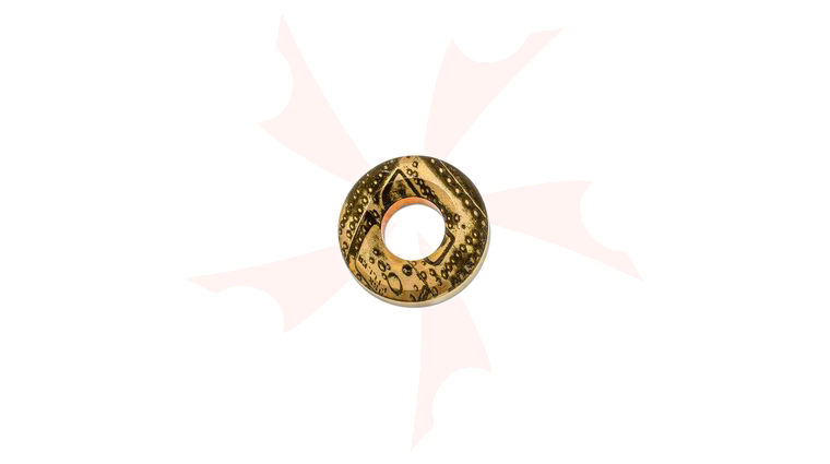 MetonBoss Brass Meton-Bead, Riveted Aeroplane, Pendant/Lanyard Bead - One Inch Diameter