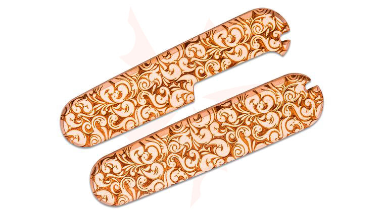 MetonBoss 91mm Copper Swiss Army Knife Scales, Victoria Engraved, Knife Not Included
