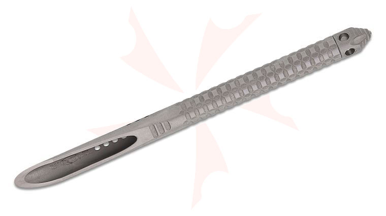 Microtech 112M-10 TAC-P Mini Stonewashed Stainless Steel Tactical Spike with Glass Breaker, 6 inch Overall, Kydex Sheath
