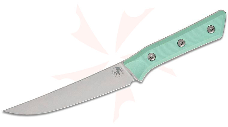Microtech 3100-10CA Kitchen Boning Knife 6.25 inch M390MK Stonewashed Blade, Caribbean Blue G10 Handles