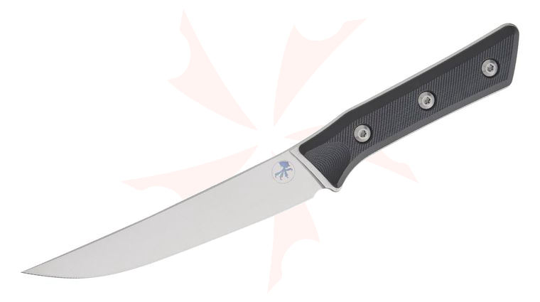 Microtech 3100-10BK Kitchen Boning Knife 6.25 inch M390MK Stonewashed Blade, Black G10 Handles