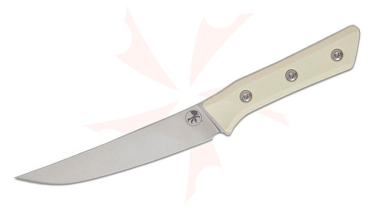 Microtech 3100-10IV Kitchen Boning Knife 6.25 inch M390MK Stonewashed Blade, Ivory G10 Handles