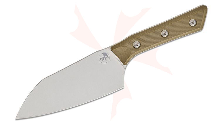 Microtech 3200-10OD Kitchen Santoku Knife 6 inch M390MK Stonewashed Blade, OD Green G10 Handles