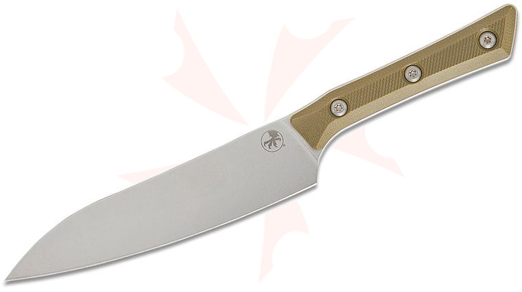 Microtech 3400-10OD Kitchen Utility Knife 6 inch M390MK Stonewashed Blade, OD Green G10 Handles