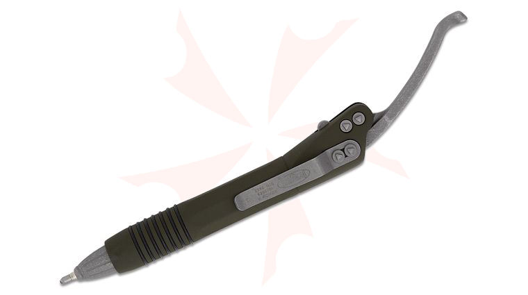 Microtech Siphon II OD Green Stainless Steel Pen, Black Ink ...