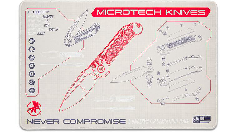 Microtech LUDT Cream Oversized Shop Display Mat Mousepad