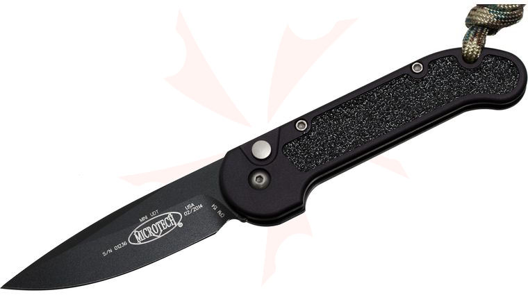 Microtech 155-1 Mini UDT AUTO 2-3/8 inch Black Plain Blade, Aluminum Handles