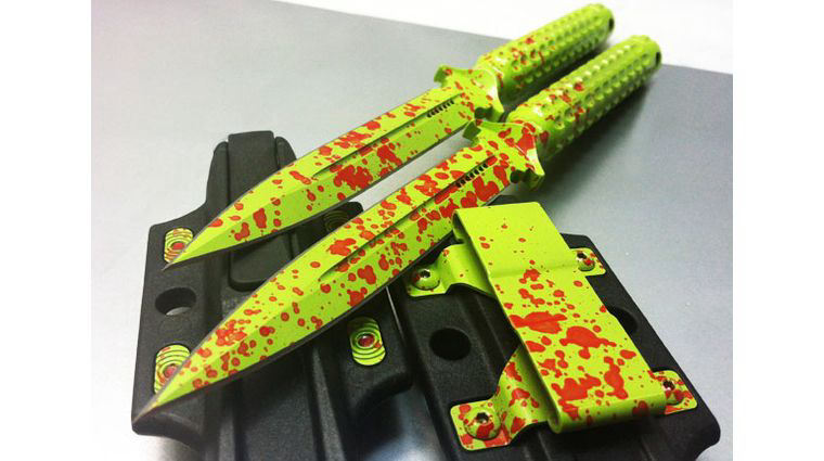 Microtech 115-1Z Zombie Green Spear Point ADO Fixed 4.5