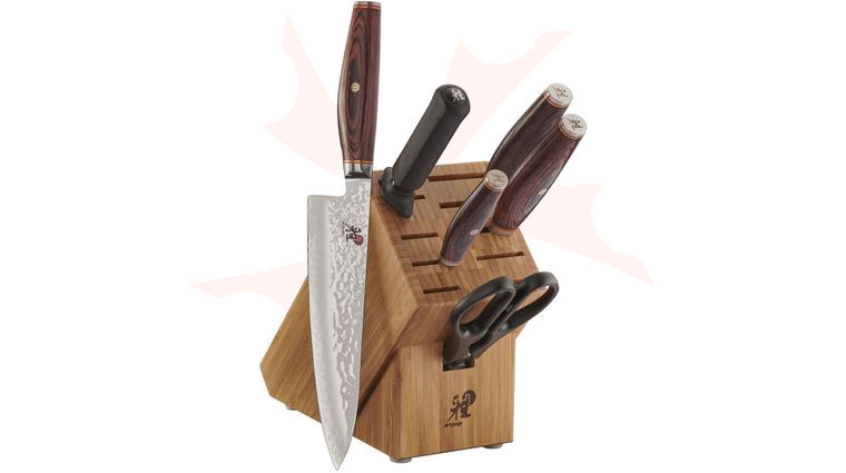 Zwilling J.A. Henckels Miyabi Kaizen Artisan 7 Piece Block Set, Pakkawood Handle
