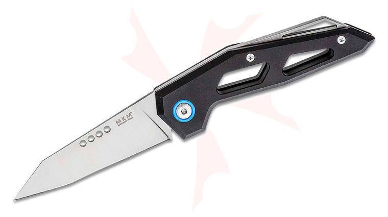 MKM Graciut Edge Slipjoint Folding Knife 2.95 inch M390 Satin Blade, Black Aluminum Handles