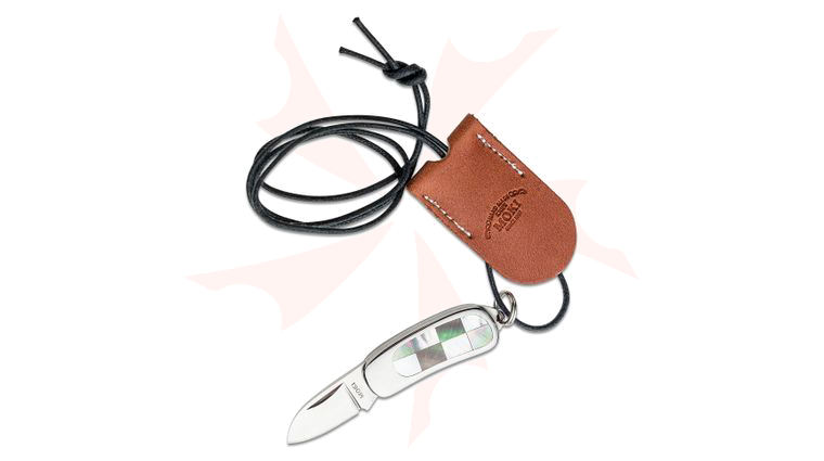 Moki Mini Pendant White & Black M.O.P. Handle & 1.12 Blade