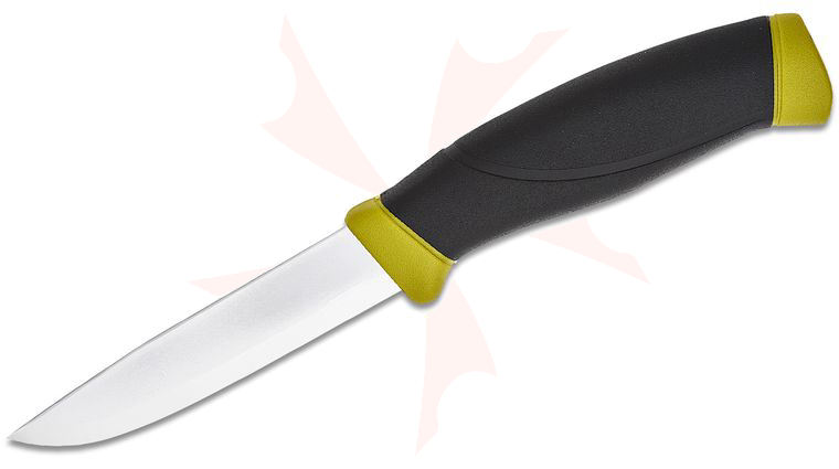 Morakniv Mora of Sweden Olive Green Companion Knife 4 inch Stainless Steel Blade, Rubber Handle, Polymer Sheath