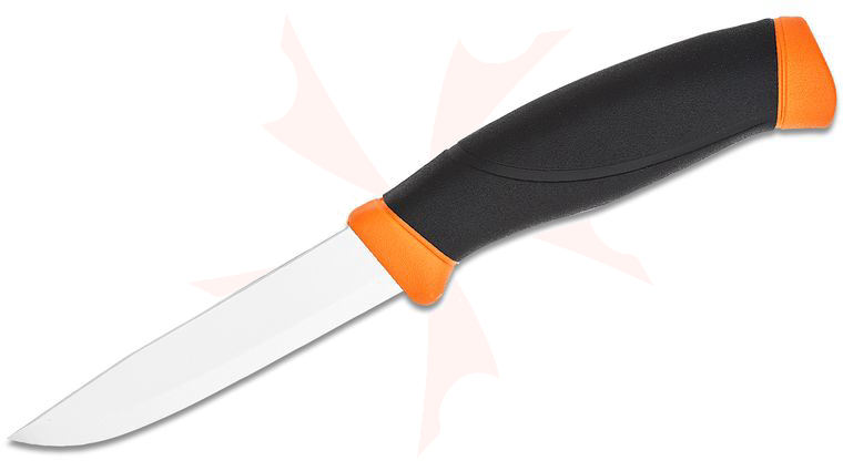 Morakniv Mora of Sweden Burnt Orange Companion Knife 4 inch Stainless Steel Blade, Rubber Handle, Polymer Sheath