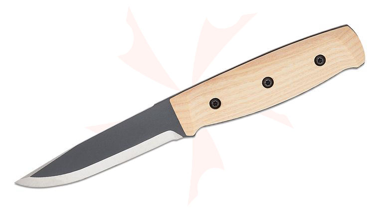 Morakniv Lok Wilderness Fixed Blade Knife 4.29 inch Swedish Stainless Steel Black Drop Point Blade, Ash Wood Handle, Black Leather Sheath