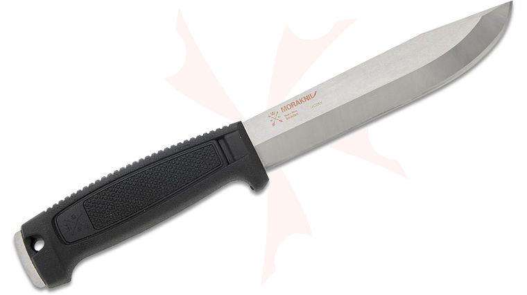 Morakniv Morkret Fixed Blade Knife 6.0 inch 14C28N Satin Clip Point Blade, Black Polyamide Handle, Polymer Sheath